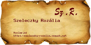 Szeleczky Rozália névjegykártya