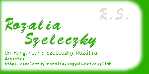 rozalia szeleczky business card